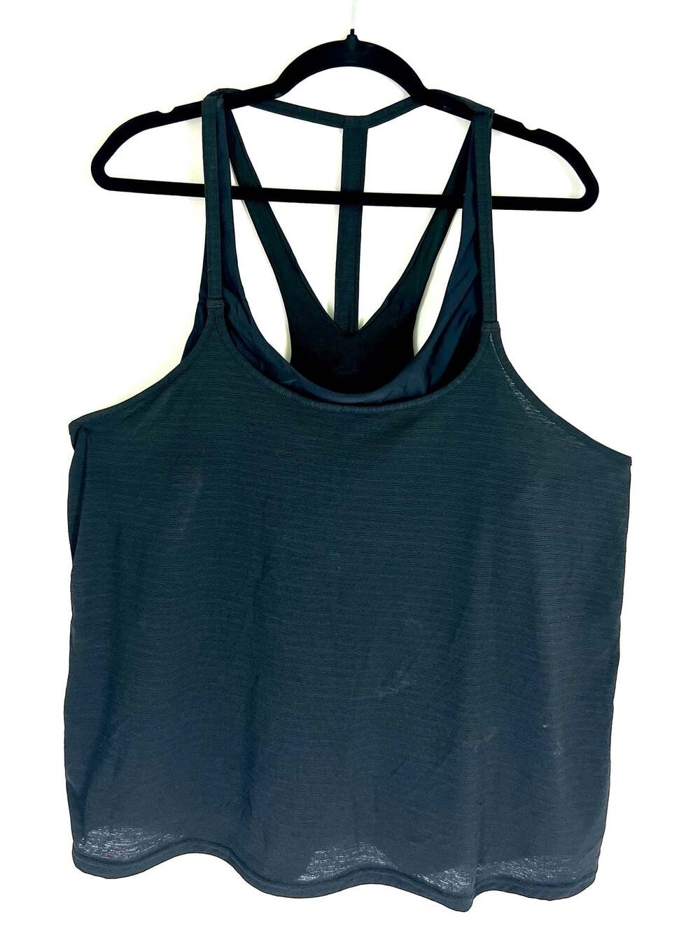 prAna Women's Black Active Tank Top with Built-In Bra Size L